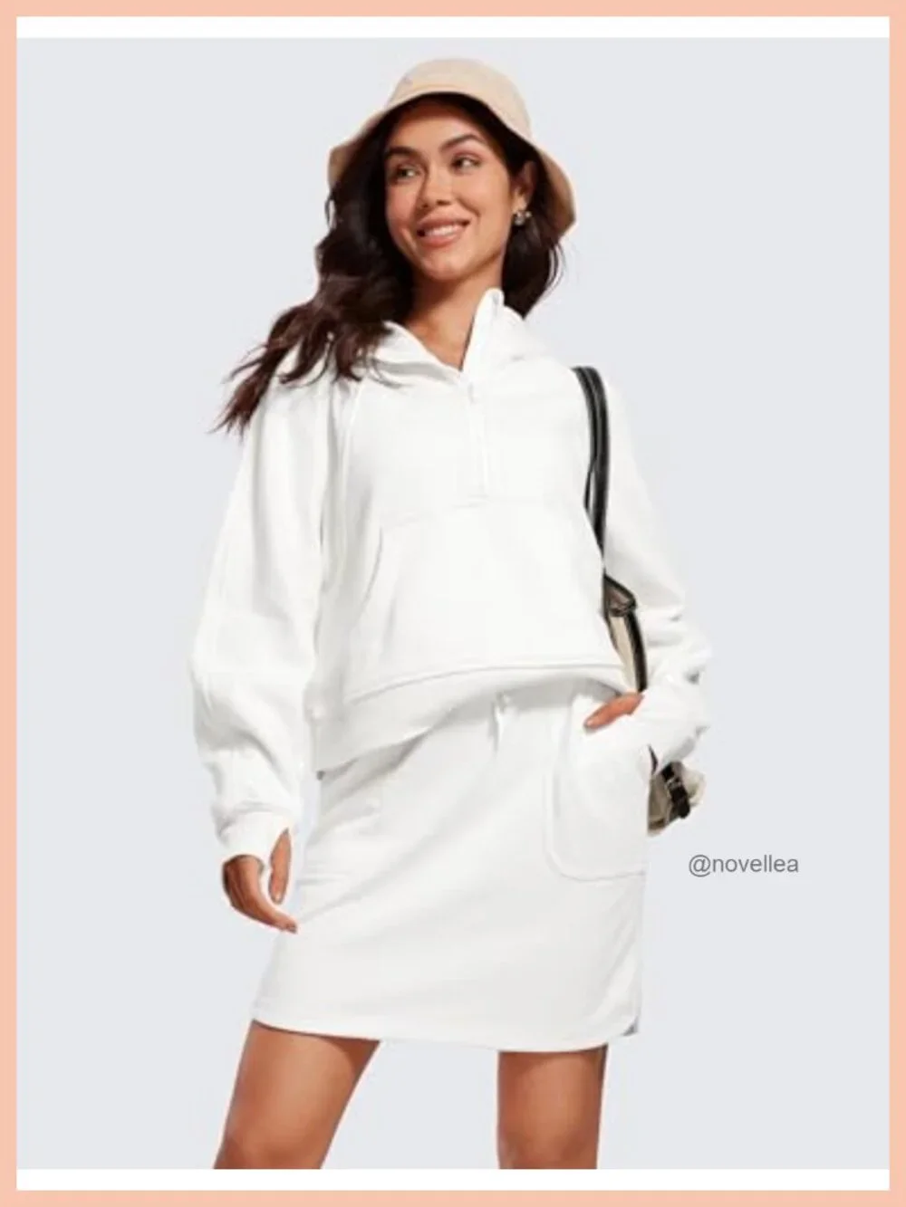 Comfy Cotton Sweat Skirt High Rise with Pockets 17
